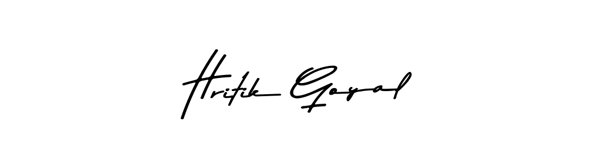 Design your own signature with our free online signature maker. With this signature software, you can create a handwritten (Asem Kandis PERSONAL USE) signature for name Hritik Goyal. Hritik Goyal signature style 9 images and pictures png
