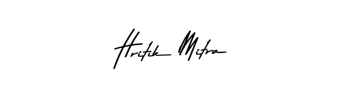How to make Hritik Mitra name signature. Use Asem Kandis PERSONAL USE style for creating short signs online. This is the latest handwritten sign. Hritik Mitra signature style 9 images and pictures png