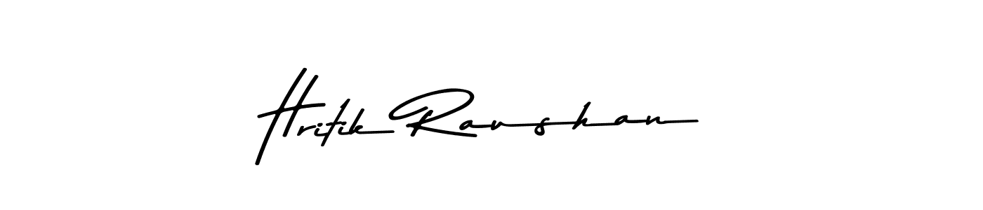 How to make Hritik Raushan name signature. Use Asem Kandis PERSONAL USE style for creating short signs online. This is the latest handwritten sign. Hritik Raushan signature style 9 images and pictures png