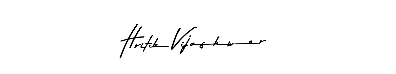 Make a beautiful signature design for name Hritik Vijashwer. With this signature (Asem Kandis PERSONAL USE) style, you can create a handwritten signature for free. Hritik Vijashwer signature style 9 images and pictures png