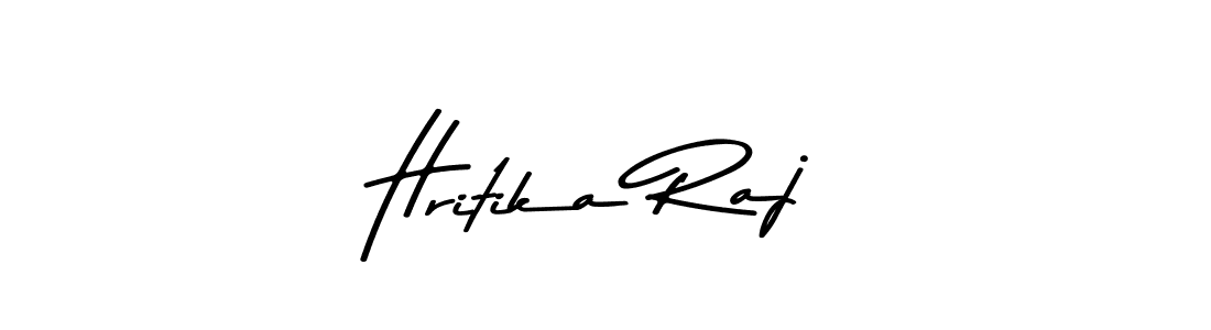 How to make Hritika Raj name signature. Use Asem Kandis PERSONAL USE style for creating short signs online. This is the latest handwritten sign. Hritika Raj signature style 9 images and pictures png