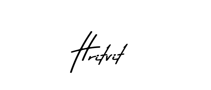 How to make Hritvit name signature. Use Asem Kandis PERSONAL USE style for creating short signs online. This is the latest handwritten sign. Hritvit signature style 9 images and pictures png
