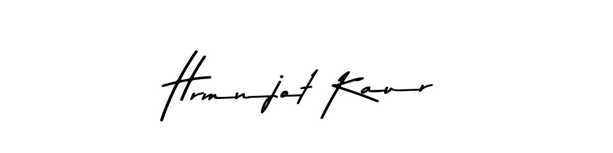 Create a beautiful signature design for name Hrmnjot Kaur. With this signature (Asem Kandis PERSONAL USE) fonts, you can make a handwritten signature for free. Hrmnjot Kaur signature style 9 images and pictures png