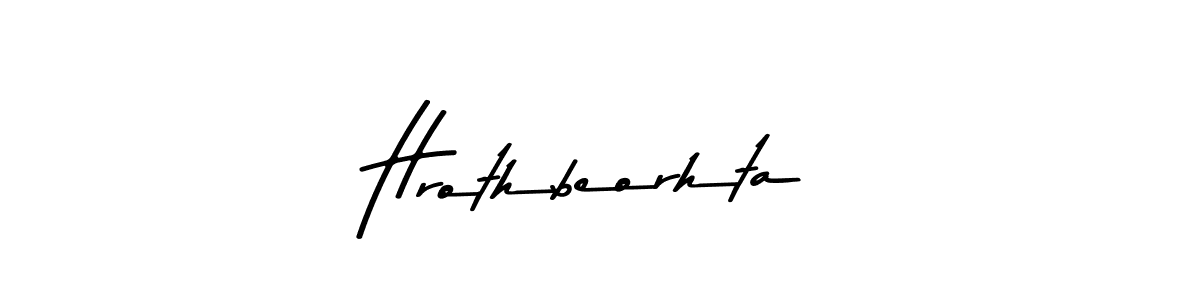 The best way (Asem Kandis PERSONAL USE) to make a short signature is to pick only two or three words in your name. The name Hrothbeorhta include a total of six letters. For converting this name. Hrothbeorhta signature style 9 images and pictures png
