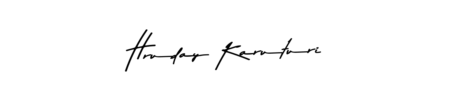 Also You can easily find your signature by using the search form. We will create Hruday Karuturi name handwritten signature images for you free of cost using Asem Kandis PERSONAL USE sign style. Hruday Karuturi signature style 9 images and pictures png