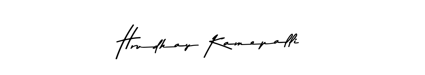 This is the best signature style for the Hrudhay Kamepalli name. Also you like these signature font (Asem Kandis PERSONAL USE). Mix name signature. Hrudhay Kamepalli signature style 9 images and pictures png