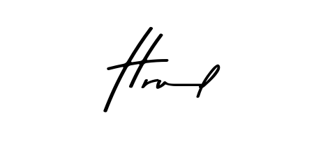 Try this chic Hrul handwritten sign style. Using Asem Kandis PERSONAL USE font elements, it gives your name a sleek, memorable identity. Hrul signature style 9 images and pictures png