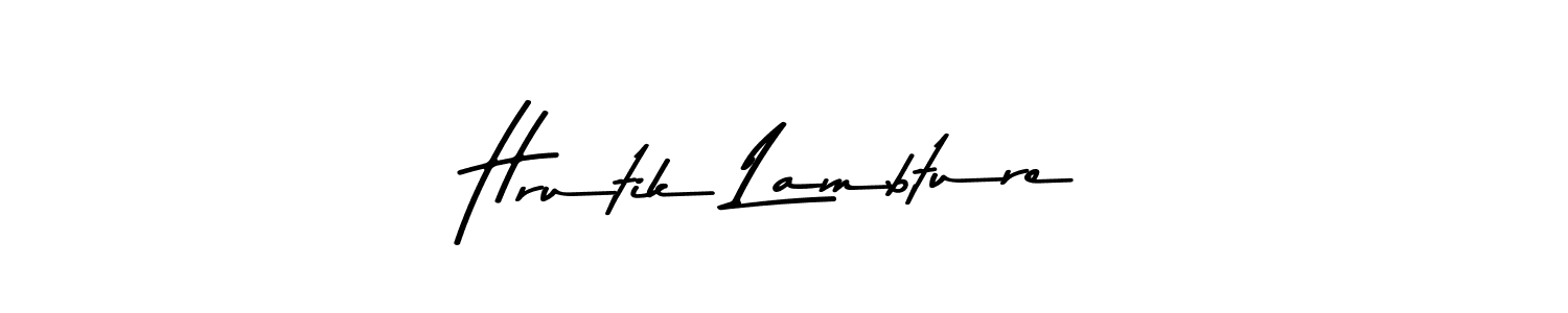 The best way (Asem Kandis PERSONAL USE) to make a short signature is to pick only two or three words in your name. The name Hrutik Lambture include a total of six letters. For converting this name. Hrutik Lambture signature style 9 images and pictures png