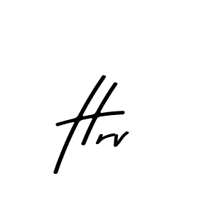 How to make Hrv name signature. Use Asem Kandis PERSONAL USE style for creating short signs online. This is the latest handwritten sign. Hrv signature style 9 images and pictures png