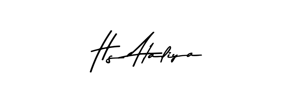 How to make Hs Ataliya name signature. Use Asem Kandis PERSONAL USE style for creating short signs online. This is the latest handwritten sign. Hs Ataliya signature style 9 images and pictures png