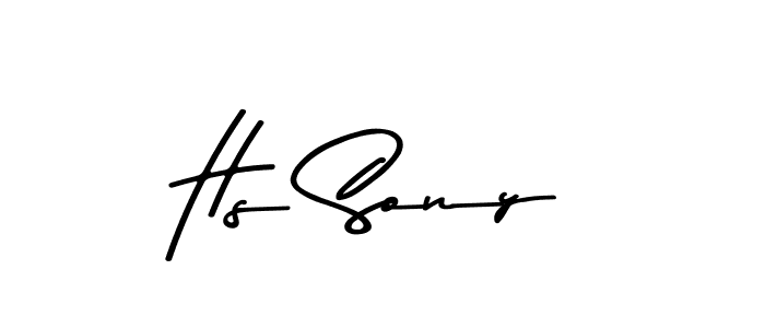 How to make Hs Sony name signature. Use Asem Kandis PERSONAL USE style for creating short signs online. This is the latest handwritten sign. Hs Sony signature style 9 images and pictures png