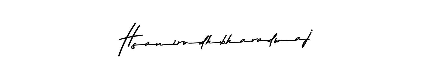 Create a beautiful signature design for name Hsanirudhbharadwaj. With this signature (Asem Kandis PERSONAL USE) fonts, you can make a handwritten signature for free. Hsanirudhbharadwaj signature style 9 images and pictures png