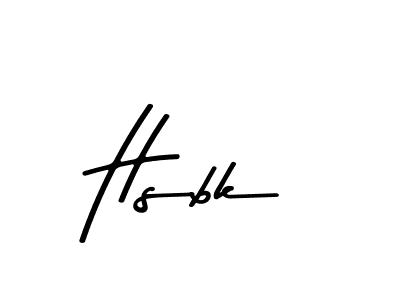 Create a beautiful signature design for name Hsbk. With this signature (Asem Kandis PERSONAL USE) fonts, you can make a handwritten signature for free. Hsbk signature style 9 images and pictures png