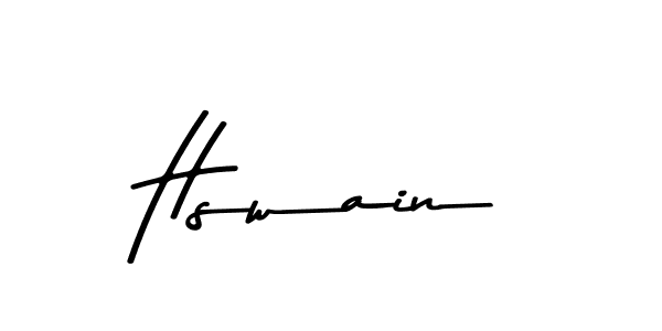 How to make Hswain name signature. Use Asem Kandis PERSONAL USE style for creating short signs online. This is the latest handwritten sign. Hswain signature style 9 images and pictures png