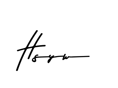 Design your own signature with our free online signature maker. With this signature software, you can create a handwritten (Asem Kandis PERSONAL USE) signature for name Hsyw. Hsyw signature style 9 images and pictures png
