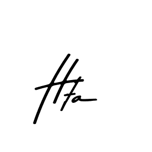 Design your own signature with our free online signature maker. With this signature software, you can create a handwritten (Asem Kandis PERSONAL USE) signature for name Hta. Hta signature style 9 images and pictures png