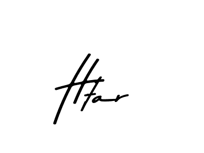 How to make Htar name signature. Use Asem Kandis PERSONAL USE style for creating short signs online. This is the latest handwritten sign. Htar signature style 9 images and pictures png