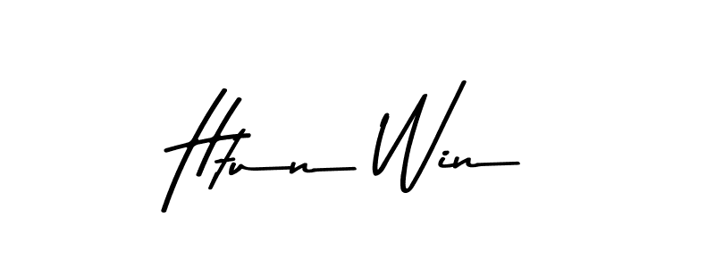 Make a beautiful signature design for name Htun Win. With this signature (Asem Kandis PERSONAL USE) style, you can create a handwritten signature for free. Htun Win signature style 9 images and pictures png