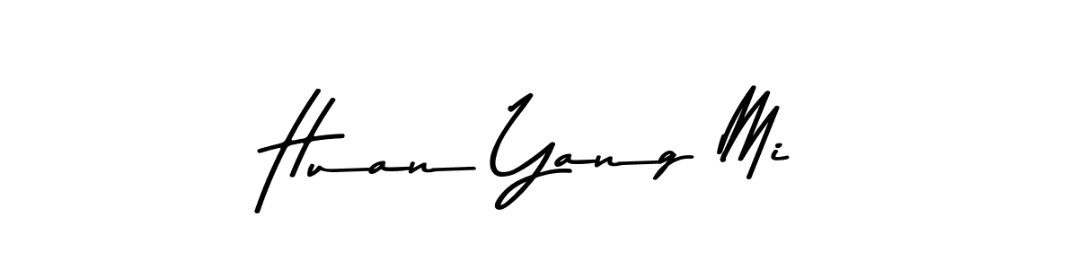 Make a beautiful signature design for name Huan Yang Mi. With this signature (Asem Kandis PERSONAL USE) style, you can create a handwritten signature for free. Huan Yang Mi signature style 9 images and pictures png