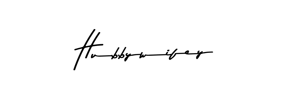 Use a signature maker to create a handwritten signature online. With this signature software, you can design (Asem Kandis PERSONAL USE) your own signature for name Hubbywifey. Hubbywifey signature style 9 images and pictures png