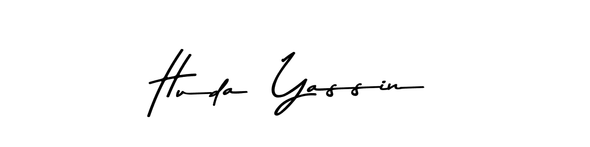 Design your own signature with our free online signature maker. With this signature software, you can create a handwritten (Asem Kandis PERSONAL USE) signature for name Huda  Yassin. Huda  Yassin signature style 9 images and pictures png