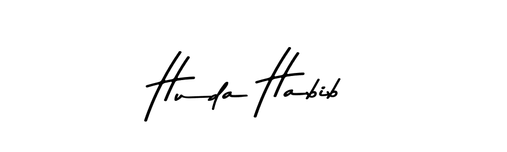 Create a beautiful signature design for name Huda Habib. With this signature (Asem Kandis PERSONAL USE) fonts, you can make a handwritten signature for free. Huda Habib signature style 9 images and pictures png