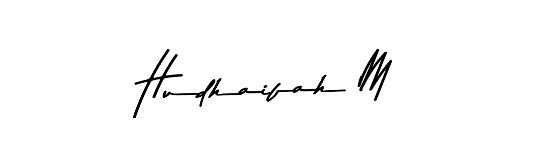 How to Draw Hudhaifah M signature style? Asem Kandis PERSONAL USE is a latest design signature styles for name Hudhaifah M. Hudhaifah M signature style 9 images and pictures png