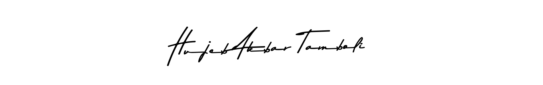 Also You can easily find your signature by using the search form. We will create Hujeb Akbar Tamboli name handwritten signature images for you free of cost using Asem Kandis PERSONAL USE sign style. Hujeb Akbar Tamboli signature style 9 images and pictures png