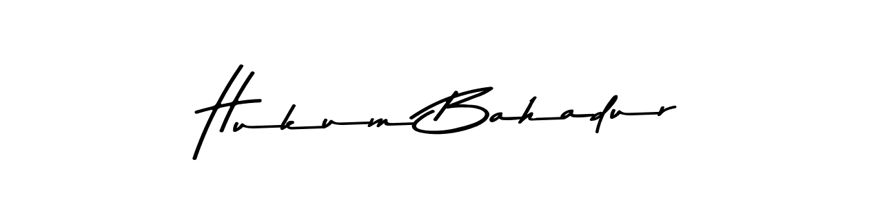 Create a beautiful signature design for name Hukum Bahadur. With this signature (Asem Kandis PERSONAL USE) fonts, you can make a handwritten signature for free. Hukum Bahadur signature style 9 images and pictures png