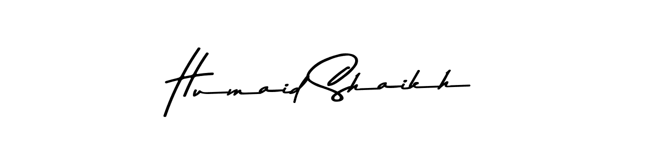 You can use this online signature creator to create a handwritten signature for the name Humaid Shaikh. This is the best online autograph maker. Humaid Shaikh signature style 9 images and pictures png