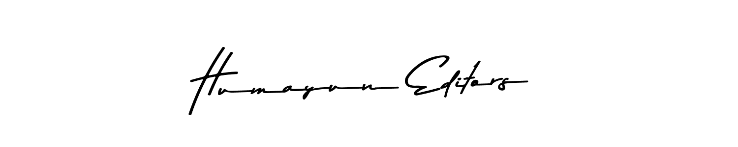 Make a beautiful signature design for name Humayun Editors. With this signature (Asem Kandis PERSONAL USE) style, you can create a handwritten signature for free. Humayun Editors signature style 9 images and pictures png