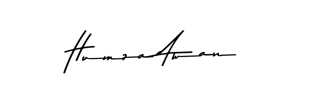 Make a beautiful signature design for name Humza Awan. With this signature (Asem Kandis PERSONAL USE) style, you can create a handwritten signature for free. Humza Awan signature style 9 images and pictures png