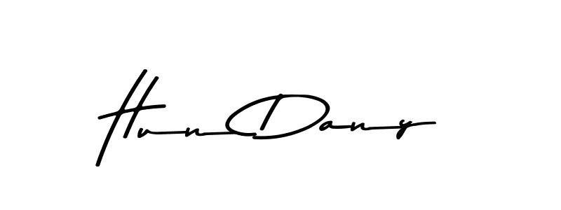 Design your own signature with our free online signature maker. With this signature software, you can create a handwritten (Asem Kandis PERSONAL USE) signature for name Hun Dany. Hun Dany signature style 9 images and pictures png