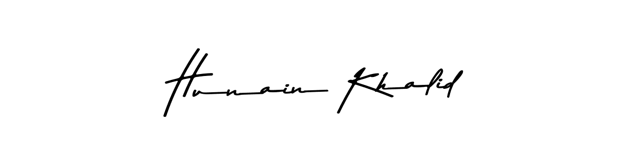 Here are the top 10 professional signature styles for the name Hunain Khalid. These are the best autograph styles you can use for your name. Hunain Khalid signature style 9 images and pictures png