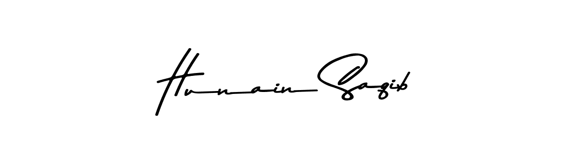 Hunain Saqib stylish signature style. Best Handwritten Sign (Asem Kandis PERSONAL USE) for my name. Handwritten Signature Collection Ideas for my name Hunain Saqib. Hunain Saqib signature style 9 images and pictures png