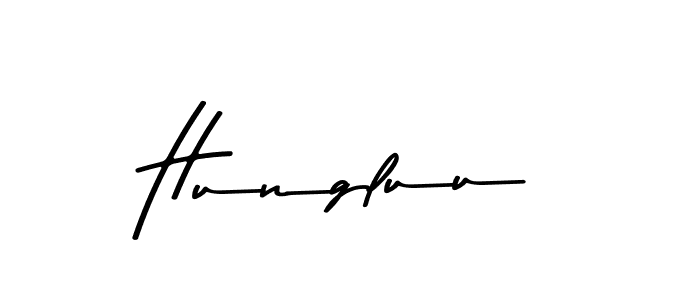 Design your own signature with our free online signature maker. With this signature software, you can create a handwritten (Asem Kandis PERSONAL USE) signature for name Hungluu. Hungluu signature style 9 images and pictures png