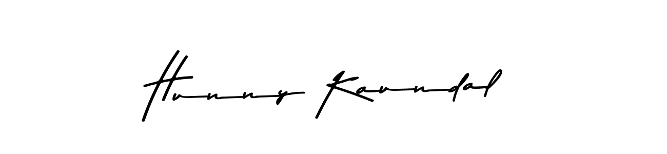 Design your own signature with our free online signature maker. With this signature software, you can create a handwritten (Asem Kandis PERSONAL USE) signature for name Hunny Kaundal. Hunny Kaundal signature style 9 images and pictures png