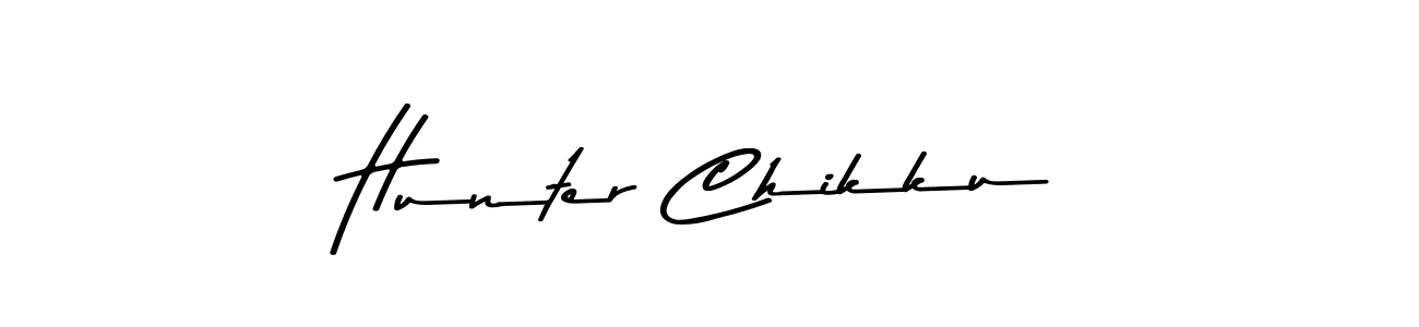 Design your own signature with our free online signature maker. With this signature software, you can create a handwritten (Asem Kandis PERSONAL USE) signature for name Hunter Chikku. Hunter Chikku signature style 9 images and pictures png