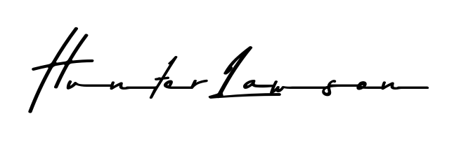 Master the art of signing with Hunter Lawson written in fluent Asem Kandis PERSONAL USE script. A great template to practice and refine your handwriting. Hunter Lawson signature style 9 images and pictures png