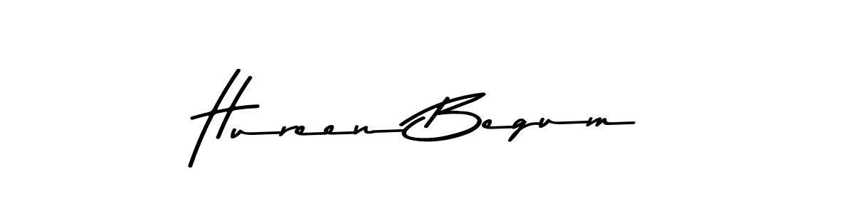 Create a beautiful signature design for name Hureen Begum. With this signature (Asem Kandis PERSONAL USE) fonts, you can make a handwritten signature for free. Hureen Begum signature style 9 images and pictures png