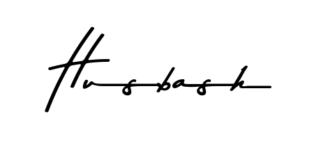 Create a personalized artistic stamp with Husbash in Asem Kandis PERSONAL USE font. Perfect for visual artists, designers, and influencers. Husbash signature style 9 images and pictures png