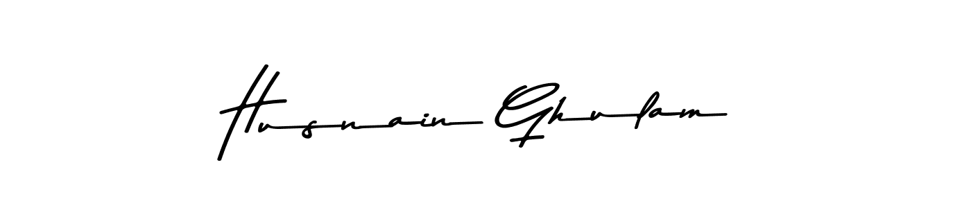 if you are searching for the best signature style for your name Husnain Ghulam. so please give up your signature search. here we have designed multiple signature styles  using Asem Kandis PERSONAL USE. Husnain Ghulam signature style 9 images and pictures png