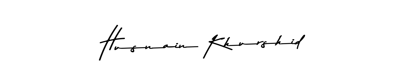 Design your own signature with our free online signature maker. With this signature software, you can create a handwritten (Asem Kandis PERSONAL USE) signature for name Husnain Khurshid. Husnain Khurshid signature style 9 images and pictures png