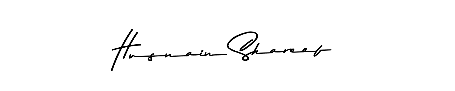 Create a beautiful signature design for name Husnain Shareef. With this signature (Asem Kandis PERSONAL USE) fonts, you can make a handwritten signature for free. Husnain Shareef signature style 9 images and pictures png