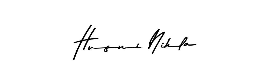 The best way (Asem Kandis PERSONAL USE) to make a short signature is to pick only two or three words in your name. The name Husni Nihla include a total of six letters. For converting this name. Husni Nihla signature style 9 images and pictures png