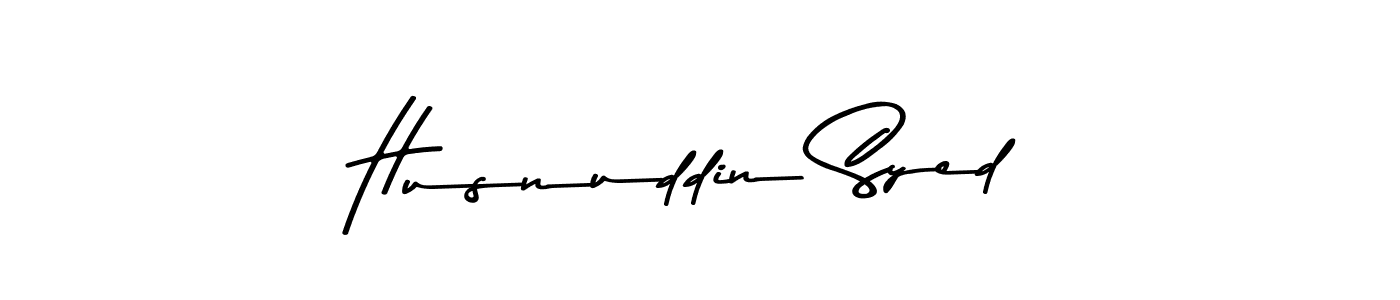 Husnuddin Syed stylish signature style. Best Handwritten Sign (Asem Kandis PERSONAL USE) for my name. Handwritten Signature Collection Ideas for my name Husnuddin Syed. Husnuddin Syed signature style 9 images and pictures png