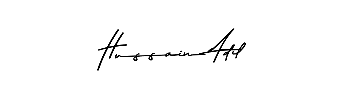 Use a signature maker to create a handwritten signature online. With this signature software, you can design (Asem Kandis PERSONAL USE) your own signature for name Hussain Adil. Hussain Adil signature style 9 images and pictures png