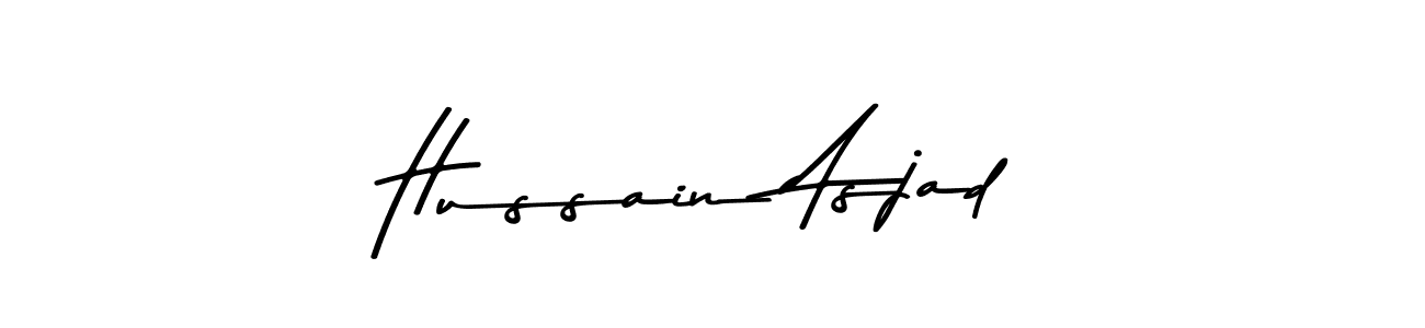 The best way (Asem Kandis PERSONAL USE) to make a short signature is to pick only two or three words in your name. The name Hussain Asjad include a total of six letters. For converting this name. Hussain Asjad signature style 9 images and pictures png