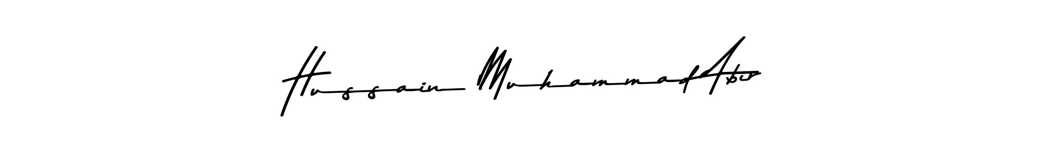 How to make Hussain Muhammad Abir name signature. Use Asem Kandis PERSONAL USE style for creating short signs online. This is the latest handwritten sign. Hussain Muhammad Abir signature style 9 images and pictures png