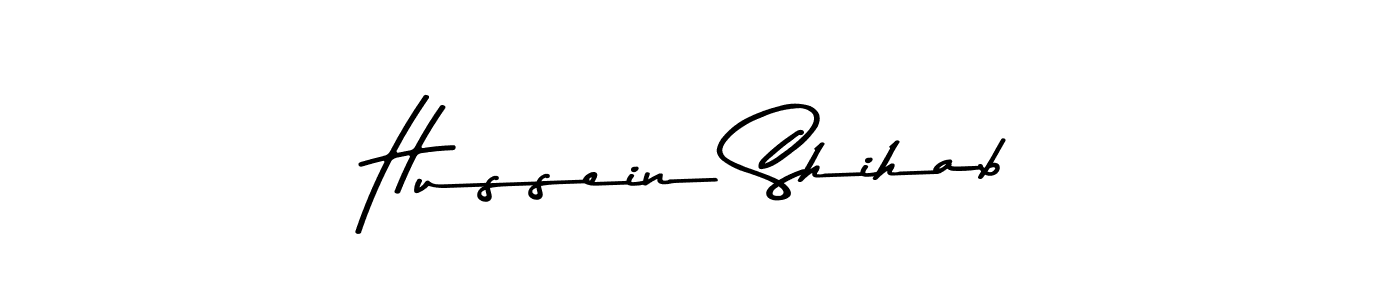 Make a beautiful signature design for name Hussein Shihab. With this signature (Asem Kandis PERSONAL USE) style, you can create a handwritten signature for free. Hussein Shihab signature style 9 images and pictures png